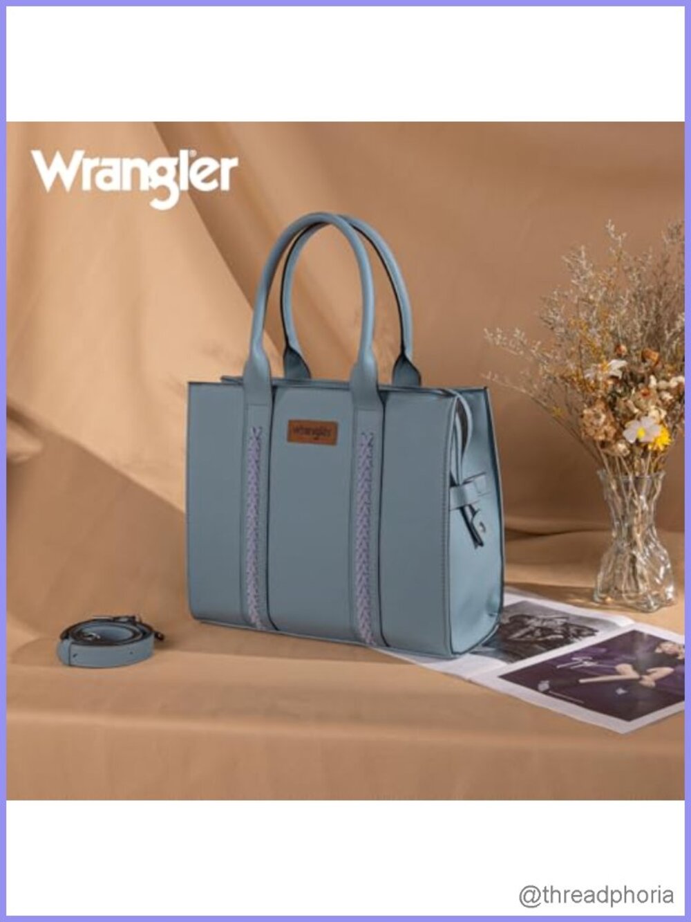 Whipstitch Large Tote Bag Women Western Hobo Shoulder Purse with Strap